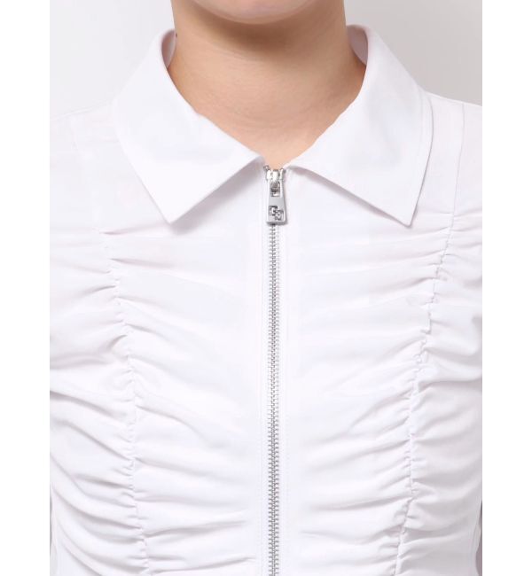 GYDA「W ZIPギャザータイトシャツ」|シャツ・ブラウス|