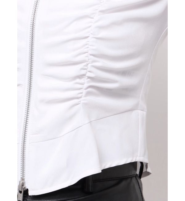 GYDA「W ZIPギャザータイトシャツ」|シャツ・ブラウス|