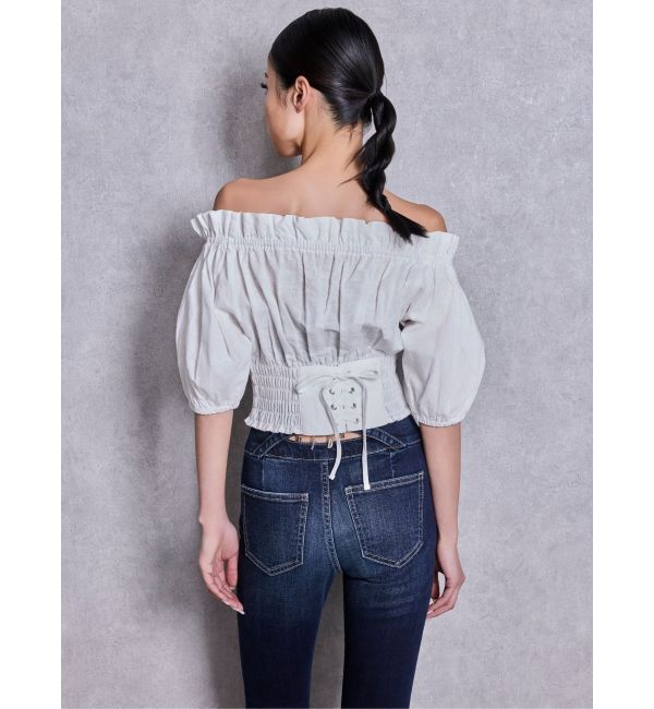 GYDA「2WAYギャザーオフショルコルセットブラウス」|シャツ・ブラウス|