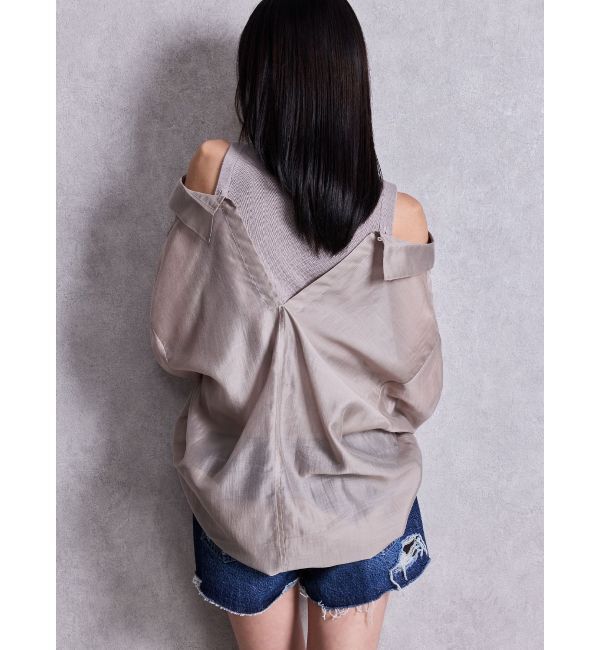 GYDA「3WAYショルダーOPENシアードッキングシャツ」|シャツ・ブラウス|