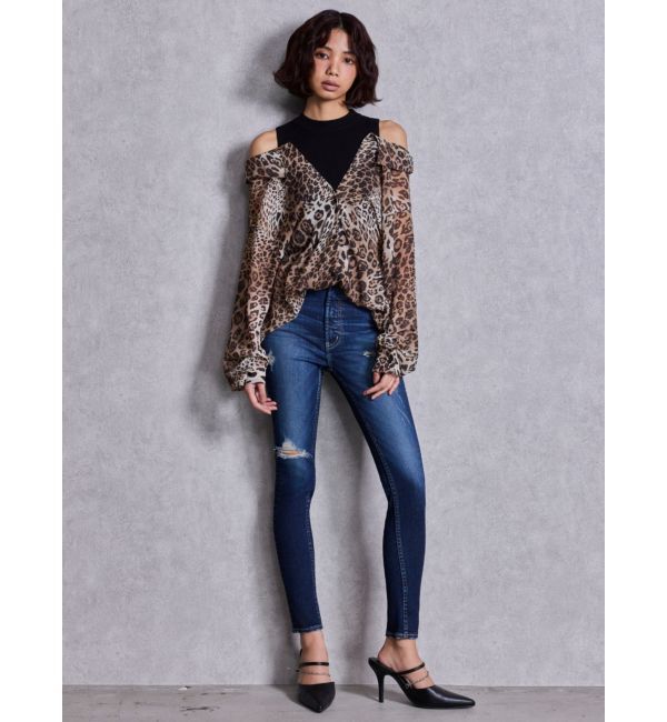 GYDA「3WAYショルダーOPENシアードッキングシャツ」|シャツ・ブラウス|