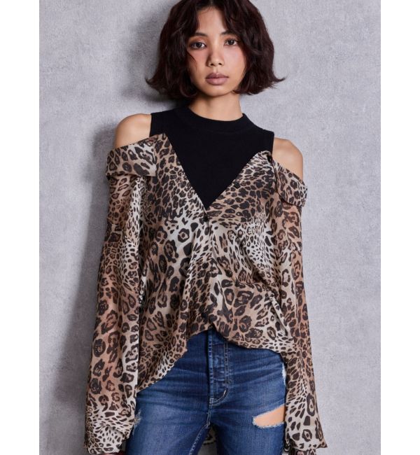 GYDA「3WAYショルダーOPENシアードッキングシャツ」|シャツ・ブラウス|ミックス