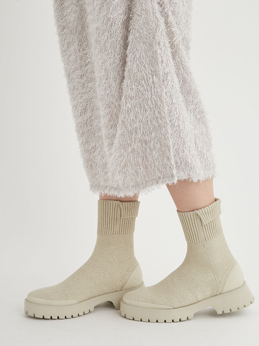 emmi atelier「eco ニットブーツ」|ショートブーツ|GLD