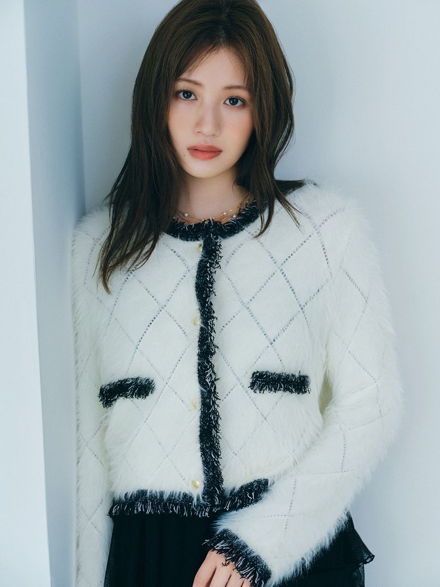 FURFUR「【限定カラー】フェザーツイードカーディガン」|カーディガン|WHT