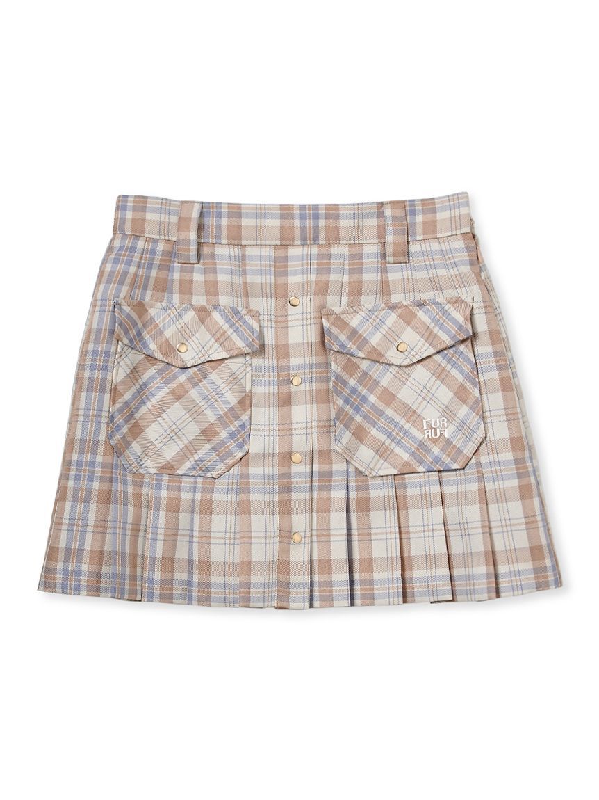 FURFUR「チェック柄プリーツミニスカート」|スカート|