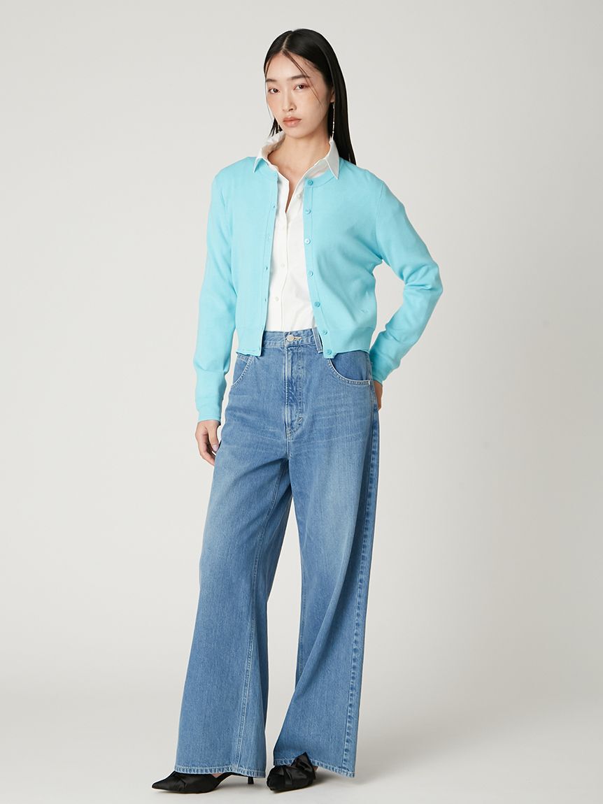 FRAY I.D「コンパクトクルーネックニットカーディガン／ウォッシャブル」|カーディガン|