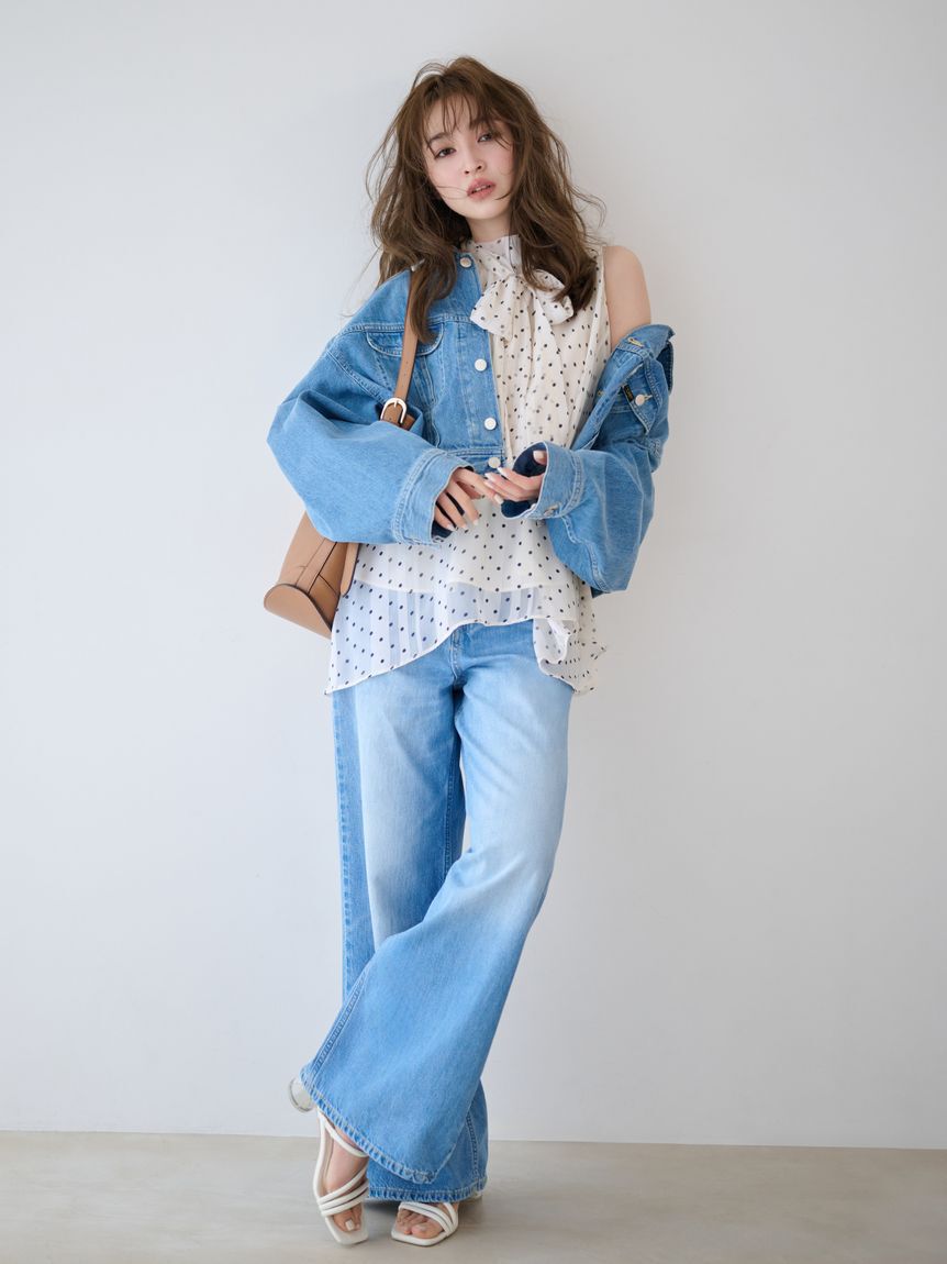 FRAY I.D「【Lee&times; FRAY I.D】ワイドパンツ」|デニム|BLU