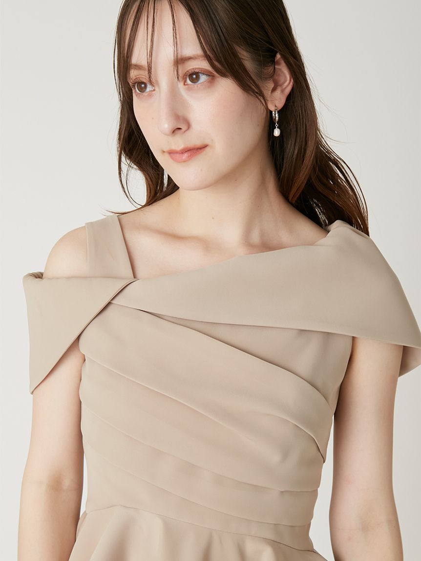 FRAY I.D「オフショルカラーアシメペプラムトップス」|Tシャツ・カットソー|