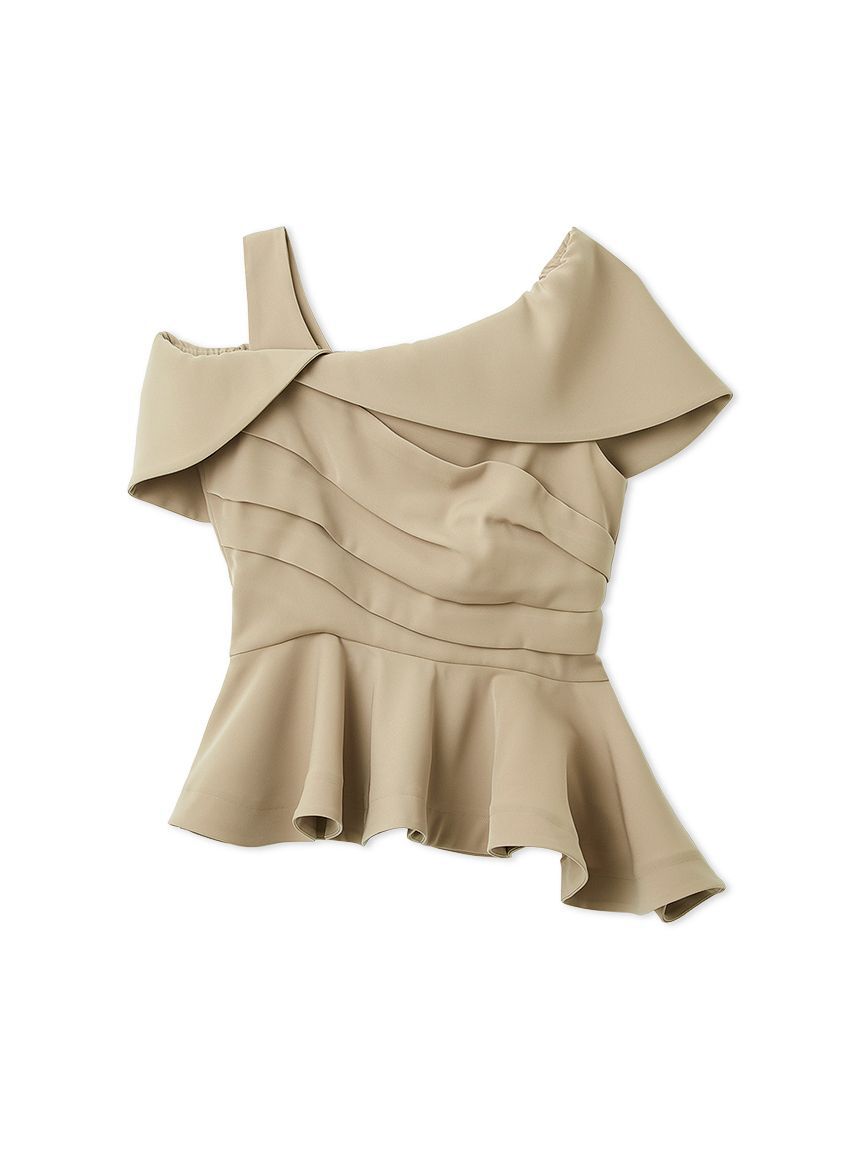 FRAY I.D「オフショルカラーアシメペプラムトップス」|Tシャツ・カットソー|