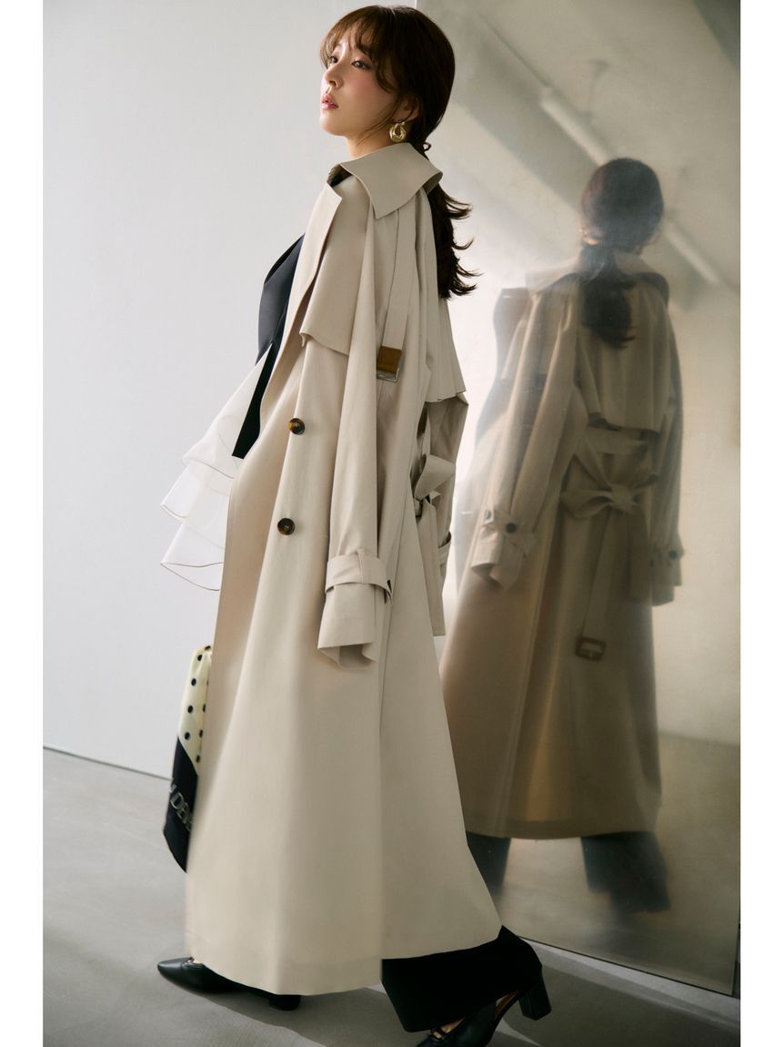 FRAY I.D「シャンブレーツイルロングトレンチコート／撥水」|トレンチコート|