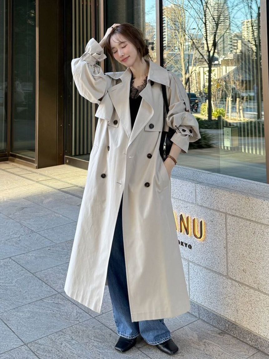 FRAY I.D「シャンブレーツイルロングトレンチコート／撥水」|トレンチコート|LBEG