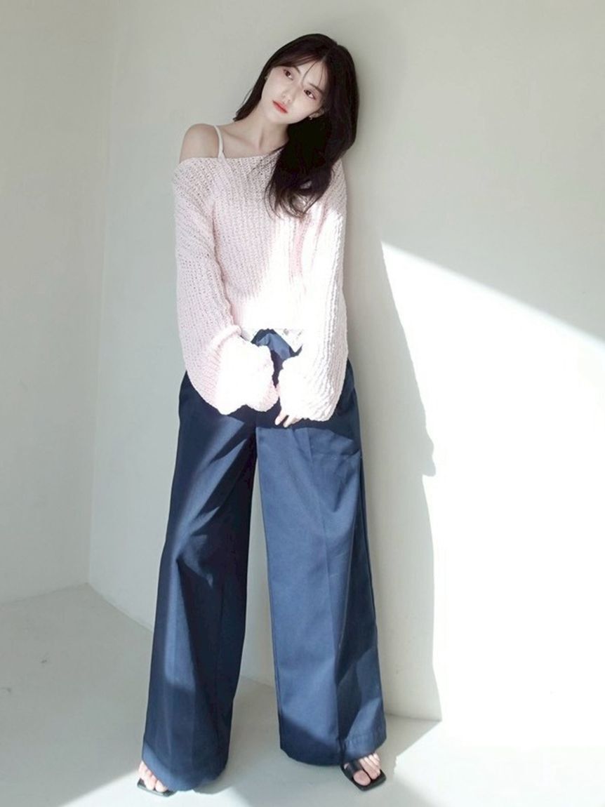 FRAY I.D「スラブコットンローゲージニット」|ニット・セーター|