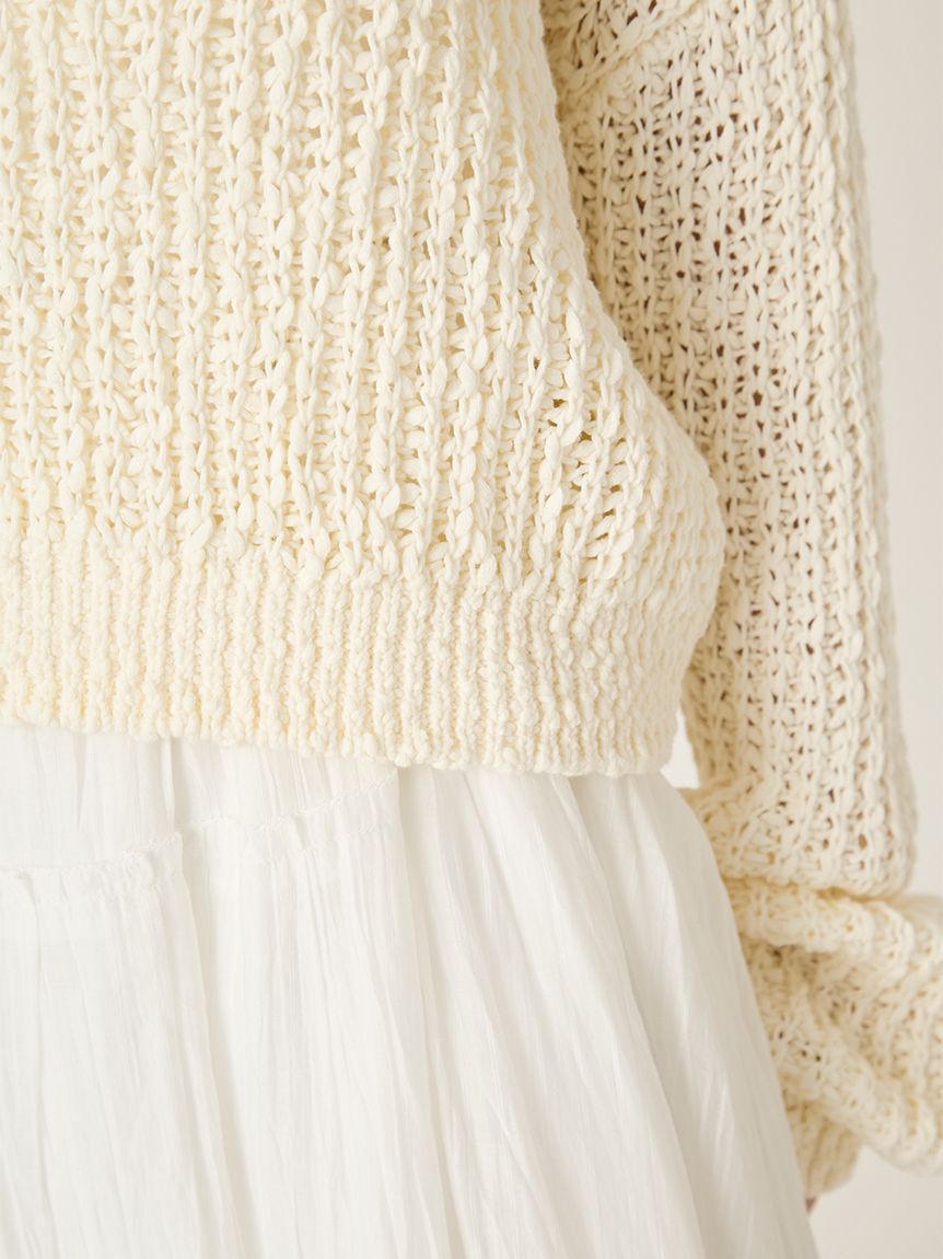 FRAY I.D「スラブコットンローゲージニット」|ニット・セーター|