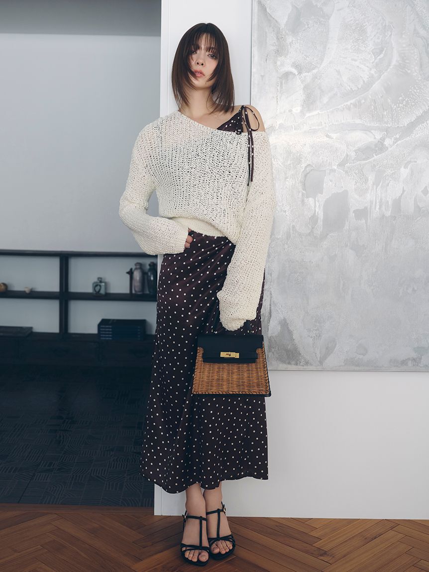 FRAY I.D「スラブコットンローゲージニット」|ニット・セーター|