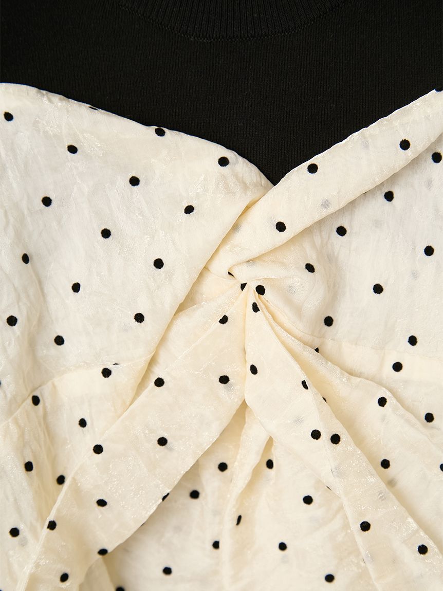 FRAY I.D「ニットコンビペプラムトップス」|ニット・セーター|