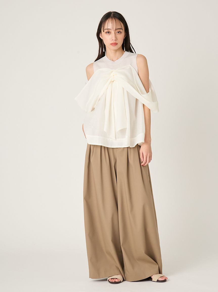 FRAY I.D「ニットコンビペプラムトップス」|ニット・セーター|