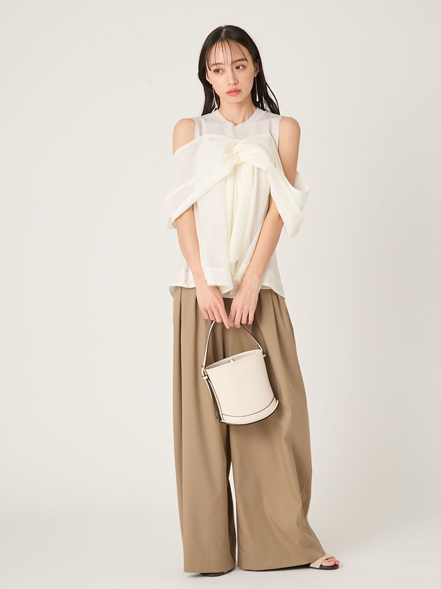 FRAY I.D「ニットコンビペプラムトップス」|ニット・セーター|