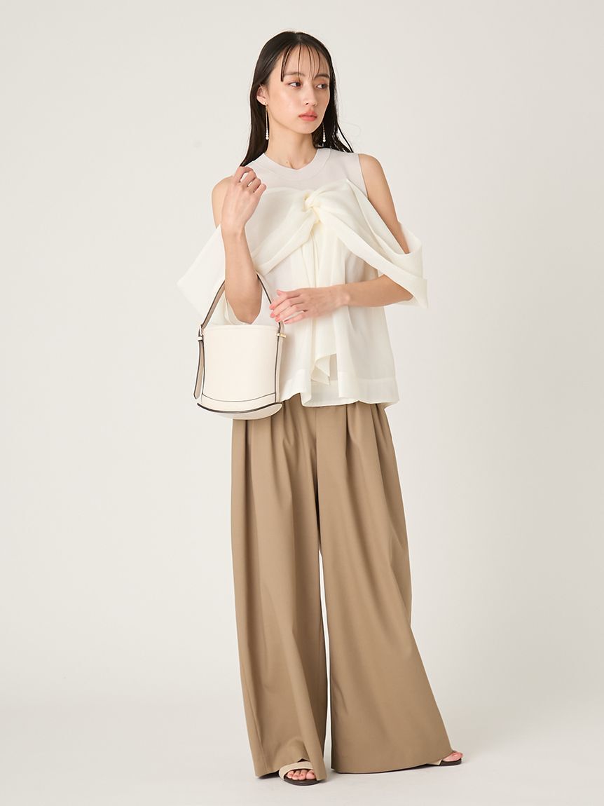 FRAY I.D「ニットコンビペプラムトップス」|ニット・セーター|