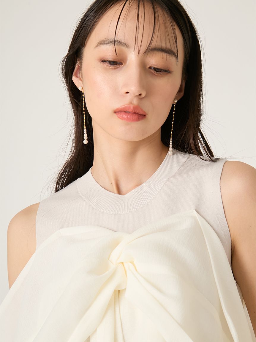 FRAY I.D「ニットコンビペプラムトップス」|ニット・セーター|