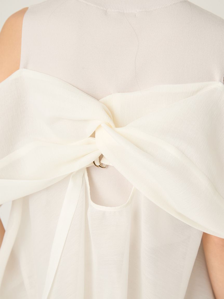 FRAY I.D「ニットコンビペプラムトップス」|ニット・セーター|