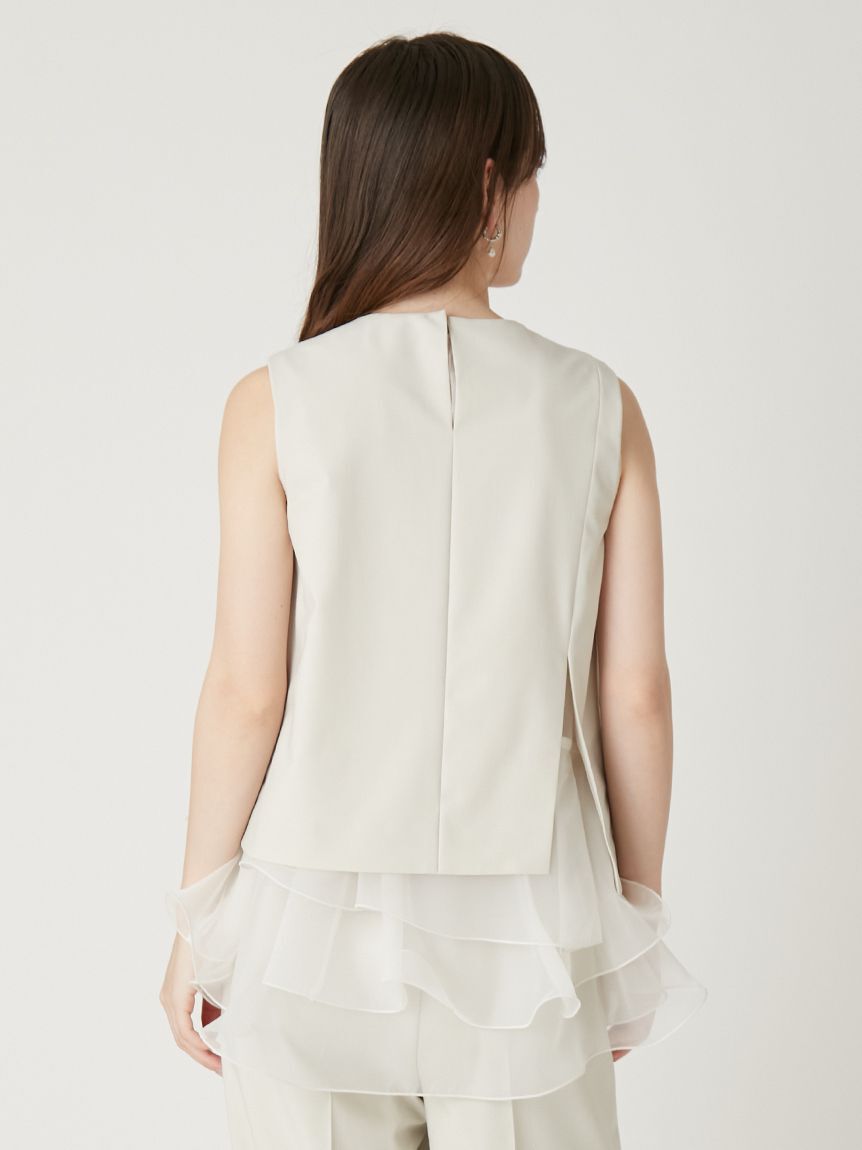 FRAY I.D「【00サイズあり】ラッフルフリルセットアップ／ウォッシャブル・抗ピリング」|ワンピース|