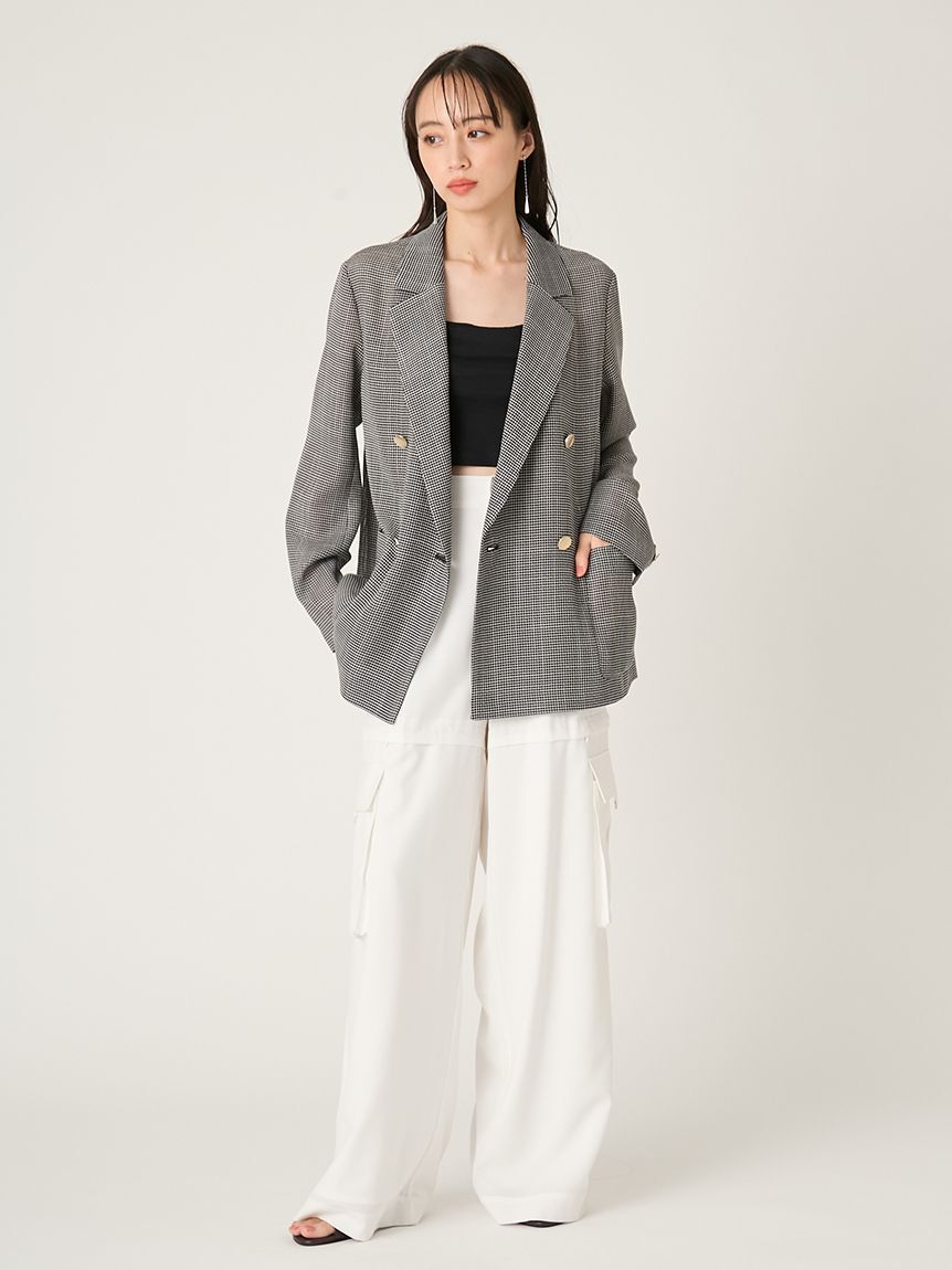 FRAY I.D「サイドファスナーカーゴパンツ／ウォッシャブル・防シワ・接触冷感」|チノ|