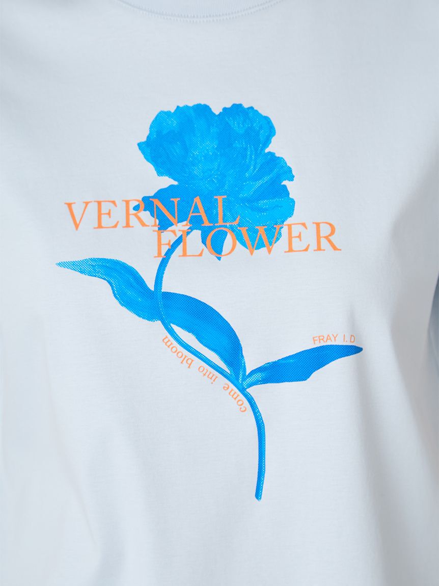 FRAY I.D「コンパクトフラワープリントTシャツ」|Tシャツ・カットソー|