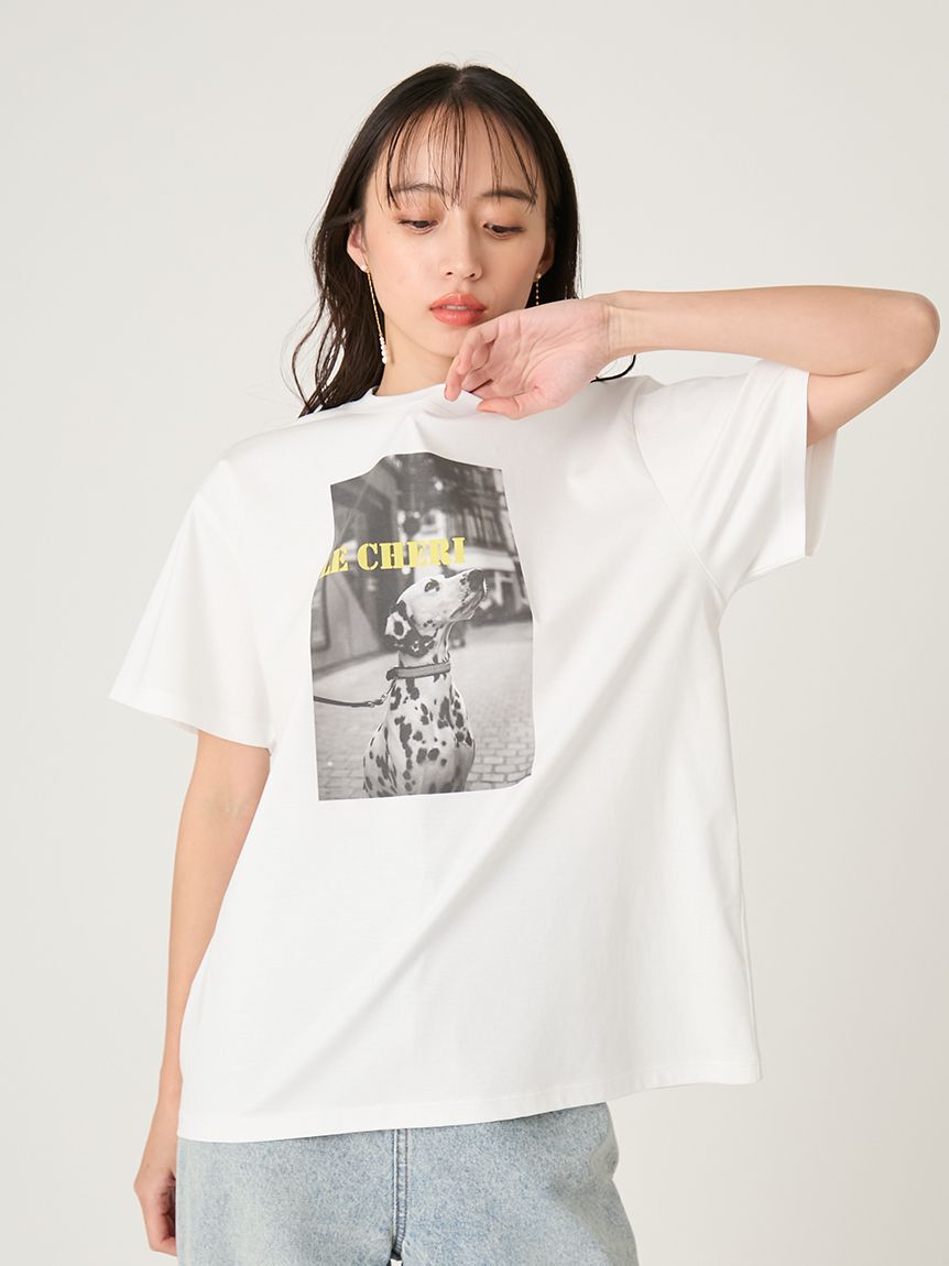 FRAY I.D「オーバーサイズフォトプリントTシャツ」|Tシャツ・カットソー|