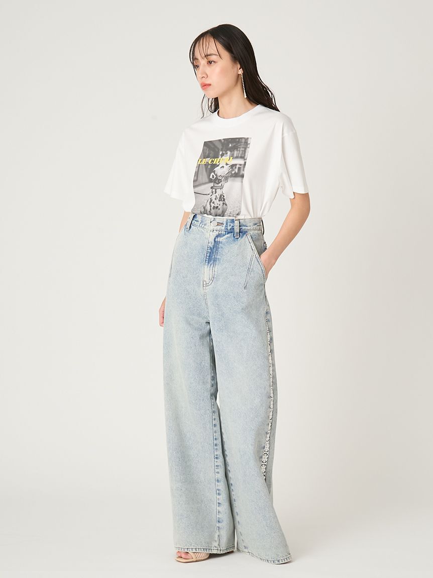 FRAY I.D「オーバーサイズフォトプリントTシャツ」|Tシャツ・カットソー|