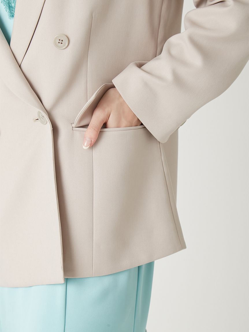 FRAY I.D「ダブルテーラードジャケット／ウォッシャブル・UVカット・防シワ・接触冷感」|テーラードジャケット|