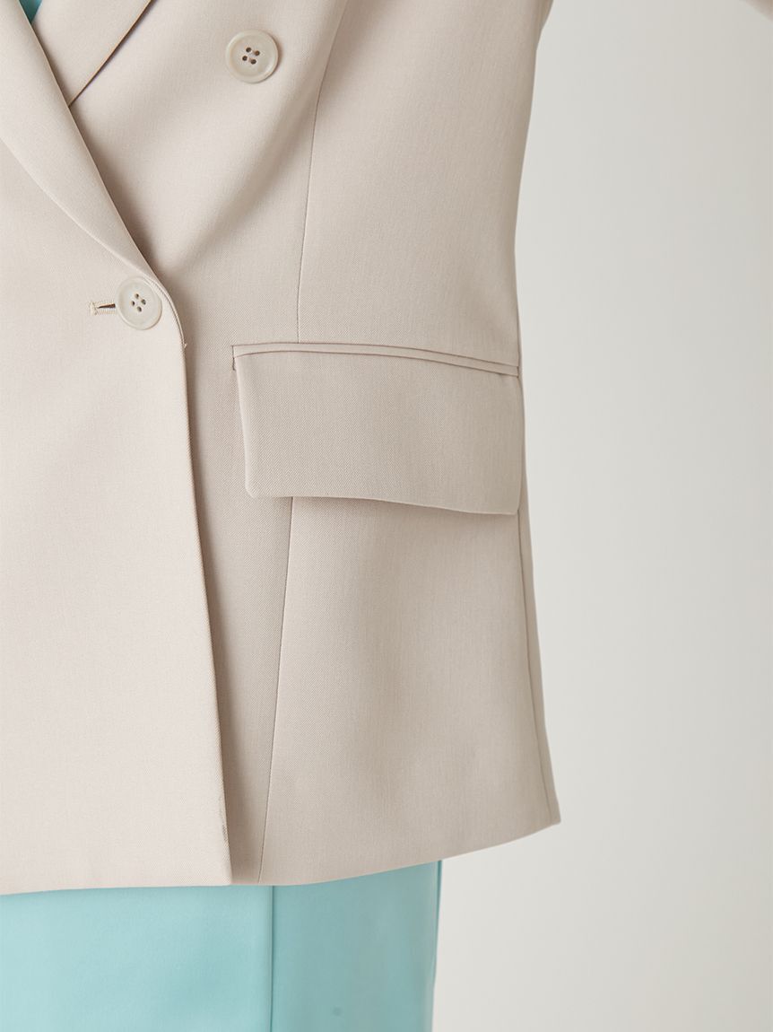 FRAY I.D「ダブルテーラードジャケット／ウォッシャブル・UVカット・防シワ・接触冷感」|テーラードジャケット|