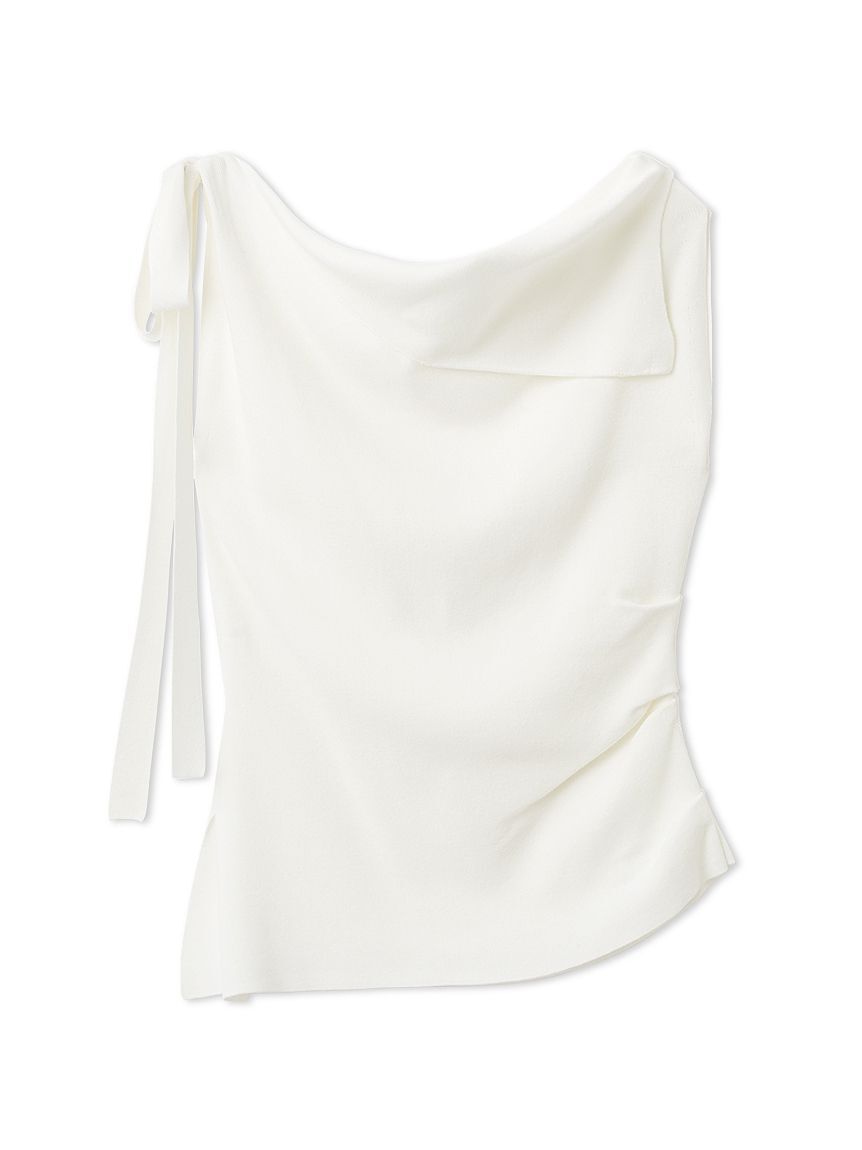 FRAY I.D「アシメネックドレープニット／ウォッシャブル」|ニット・セーター|