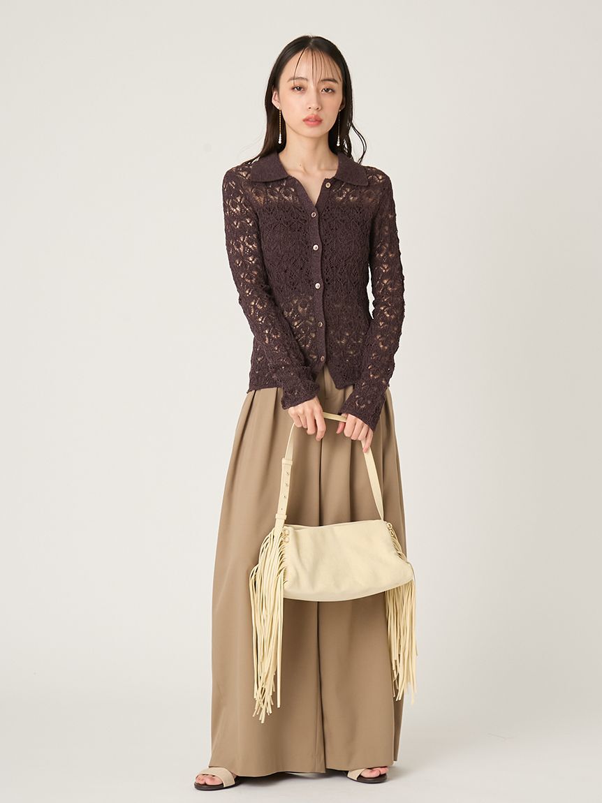 FRAY I.D「クロシェポロニットカーディガン」|カーディガン|