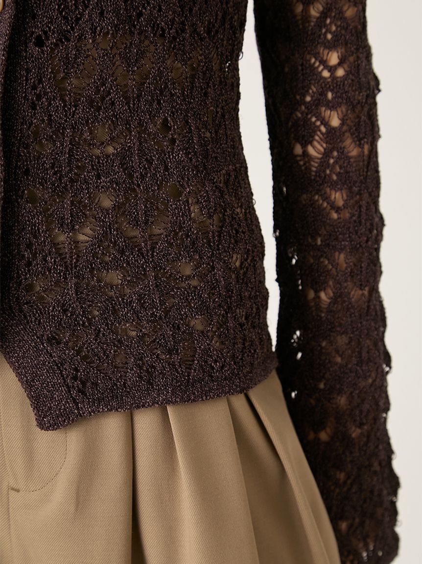 FRAY I.D「クロシェポロニットカーディガン」|カーディガン|