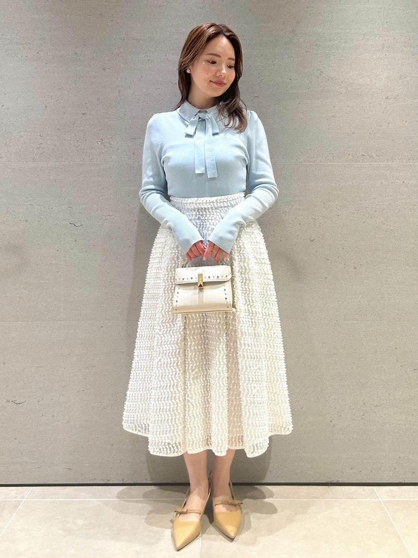 CELFORD「リボンジャガードタックフレアスカート」|スカート|