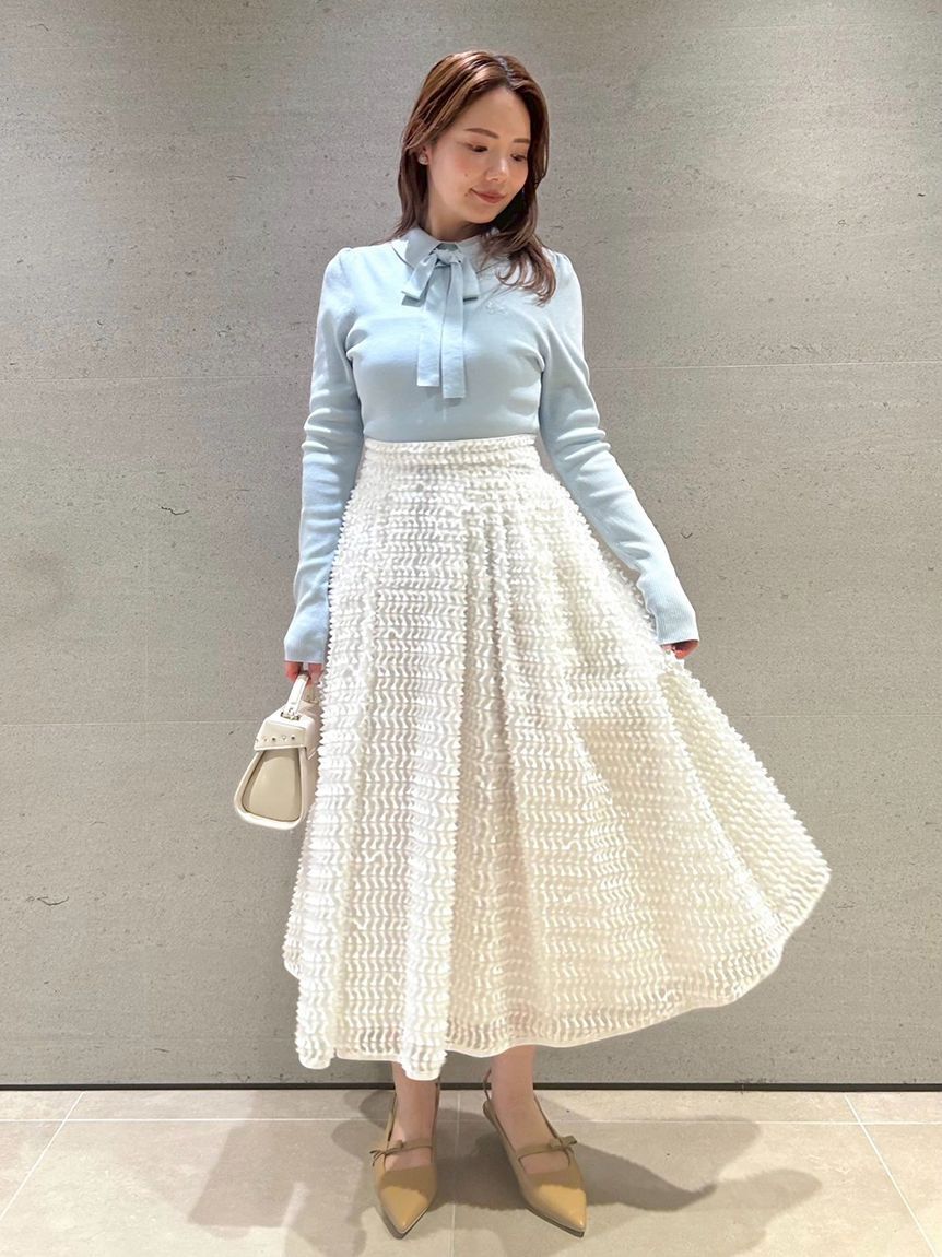 CELFORD「リボンジャガードタックフレアスカート」|スカート|