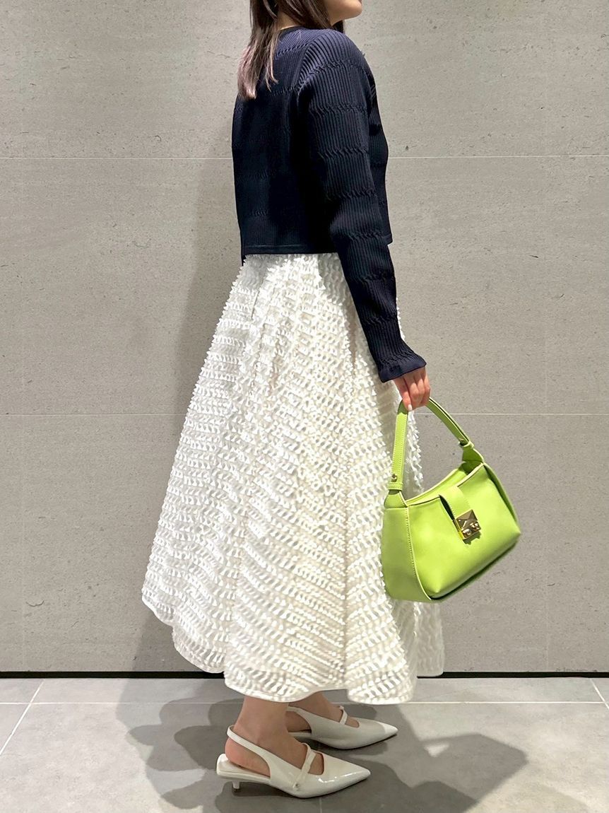 CELFORD「リボンジャガードタックフレアスカート」|スカート|