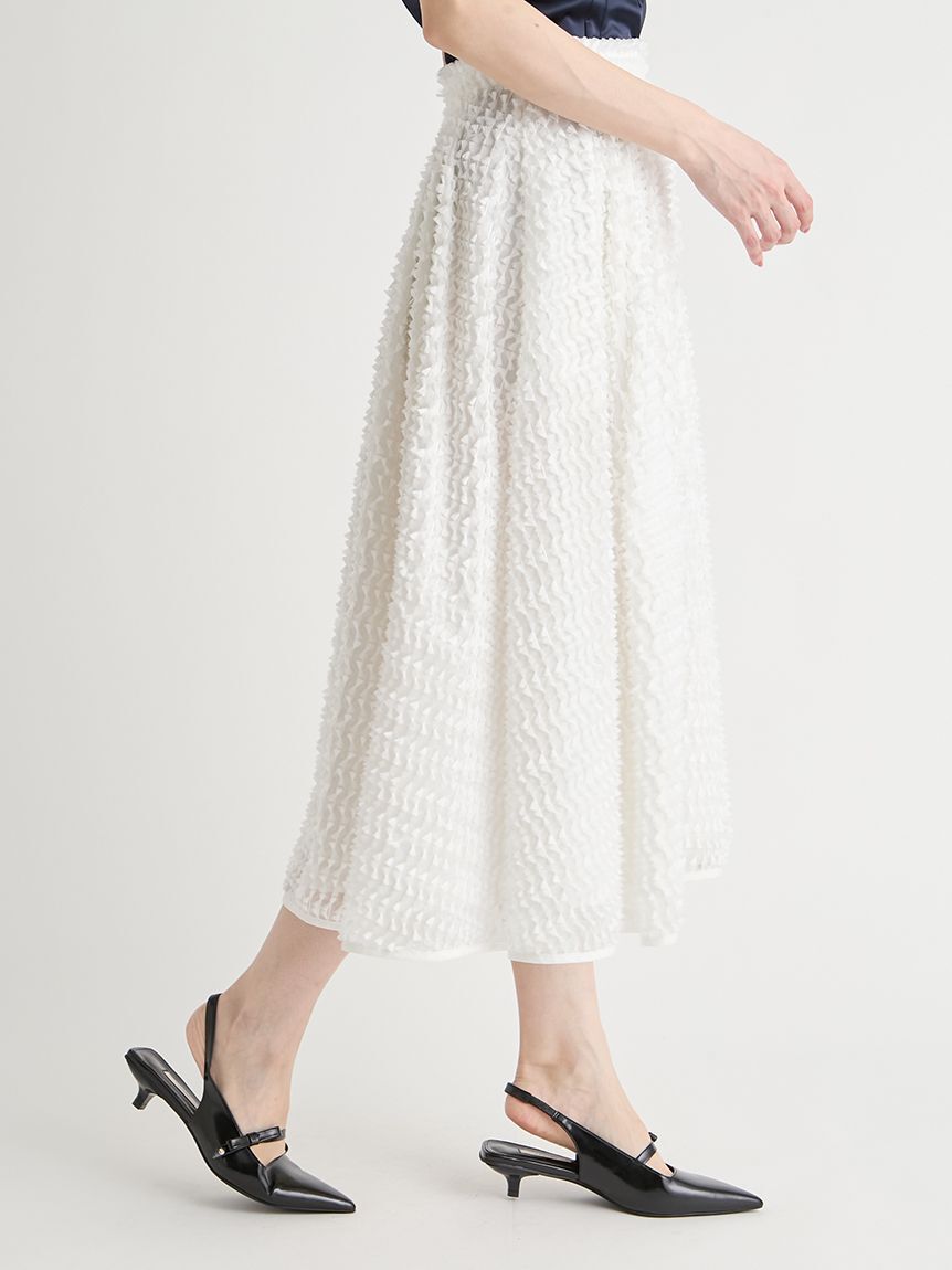 CELFORD「リボンジャガードタックフレアスカート」|スカート|