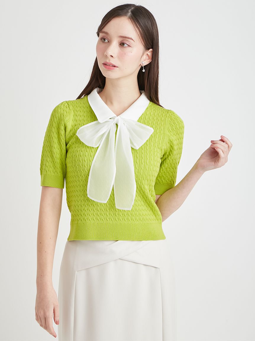 CELFORD「デタッチャブルケーブルニットプルオーバー」|ニット・セーター|LIME