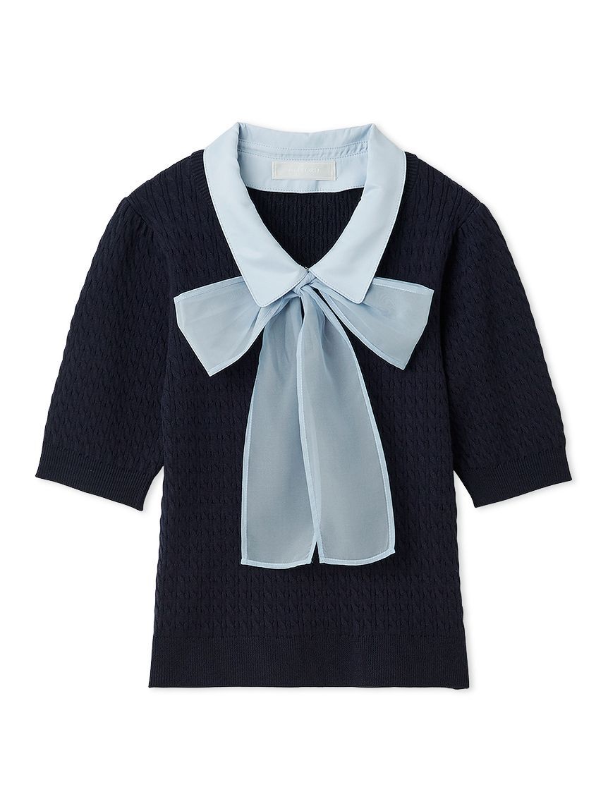 CELFORD「デタッチャブルケーブルニットプルオーバー」|ニット・セーター|NVY