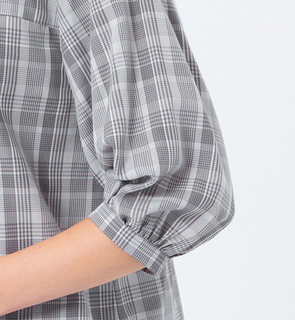 MACKINTOSH PHILOSOPHY「フロントギャザーチェックブラウス」|シャツ・ブラウス|
