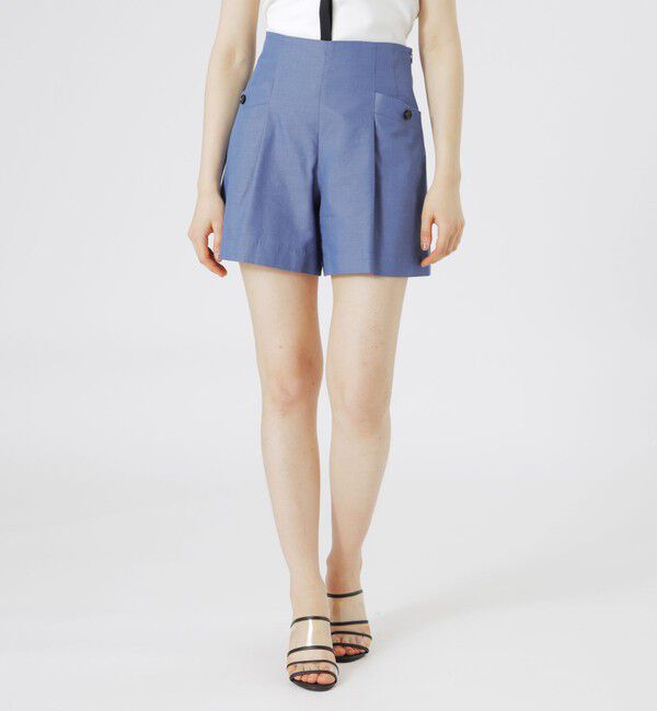  「デニムセットアップショートパンツ」|その他|サックスブルー