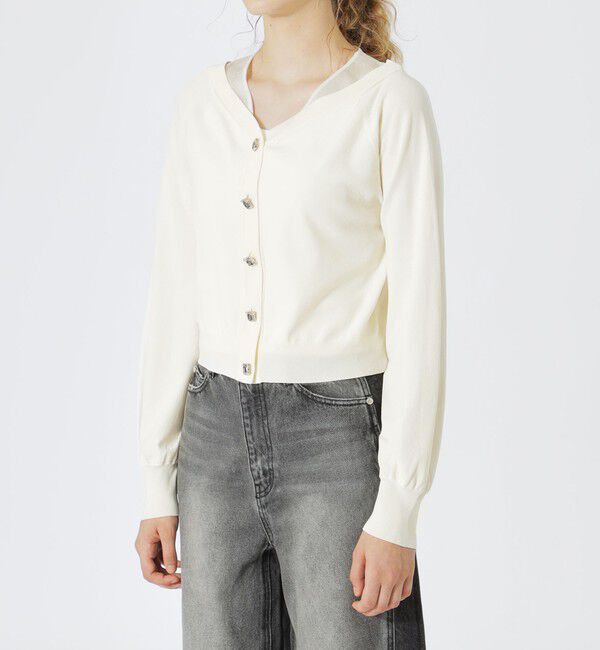  「シアーコンビカーディガン」|ニット・セーター|