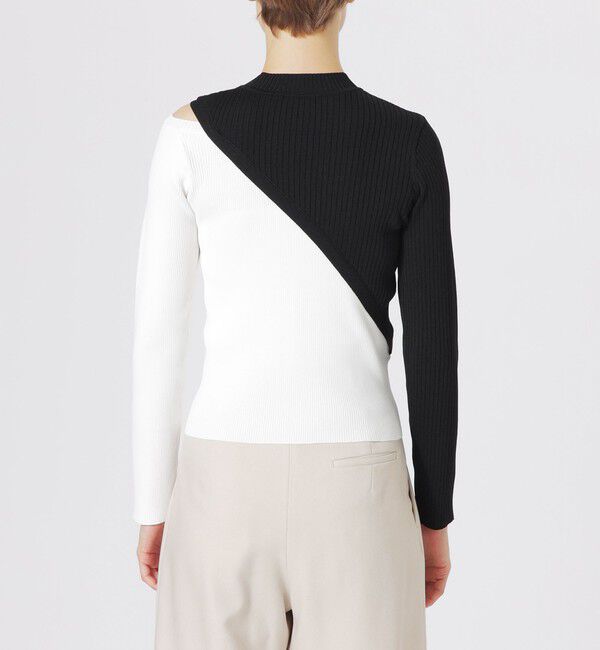  「ブロッキングカットアウトニット」|ニット・セーター|