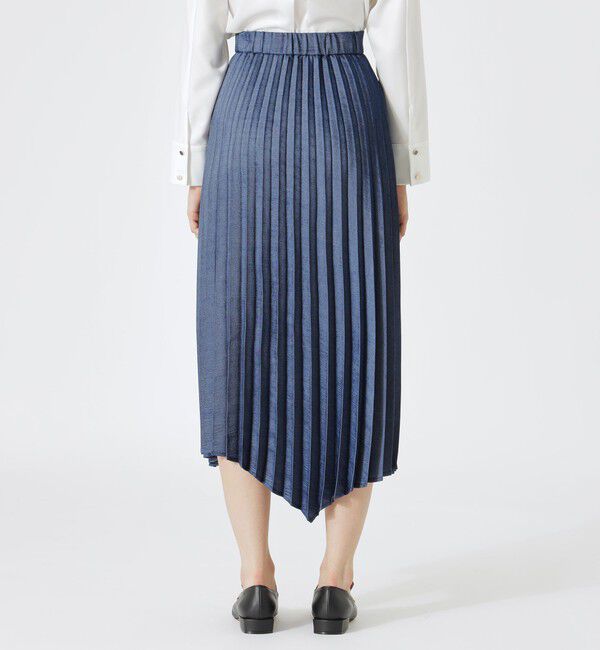  「デニムアシンメトリープリーツスカート」|スカート|