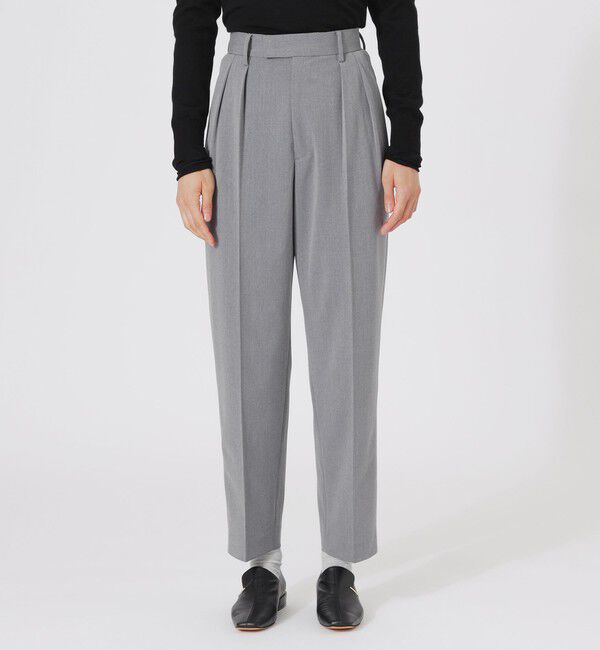  「スーパークリースインタックテーパードパンツ」|スラックス|