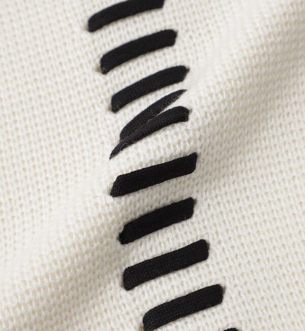  「バイカラーポイントスレッドプルオーバー」|ニット・セーター|