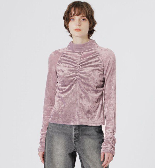  「シアーベロアプルオーバー」|Tシャツ・カットソー|ピンク