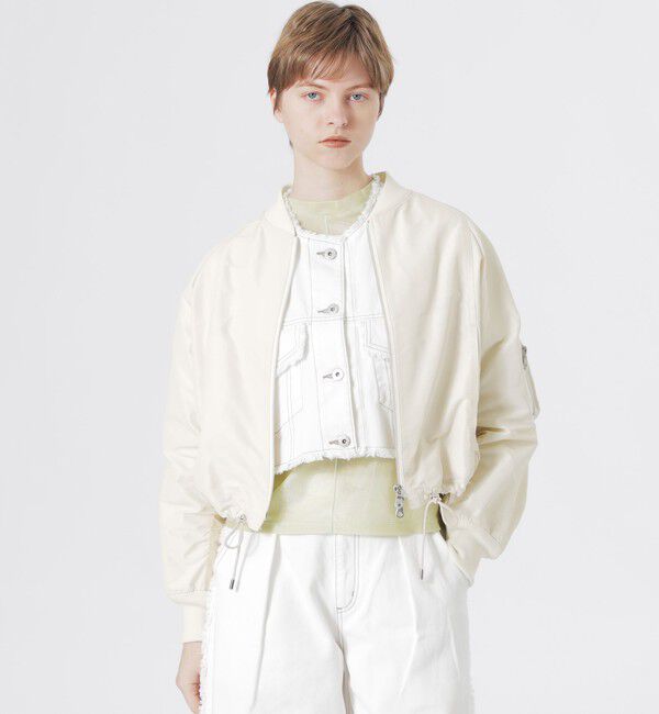  「ボリュームMA-1」|ブルゾン・スタジャン|ホワイト
