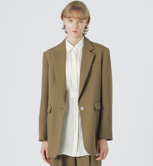  「クリアツイルジャケット」|テーラードジャケット|ブラウン